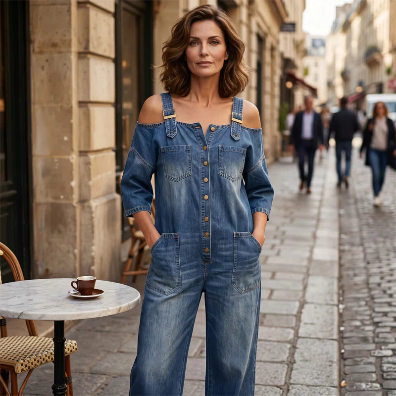 THE SÉRÈNE — Elegant jumpsuit med vide ben