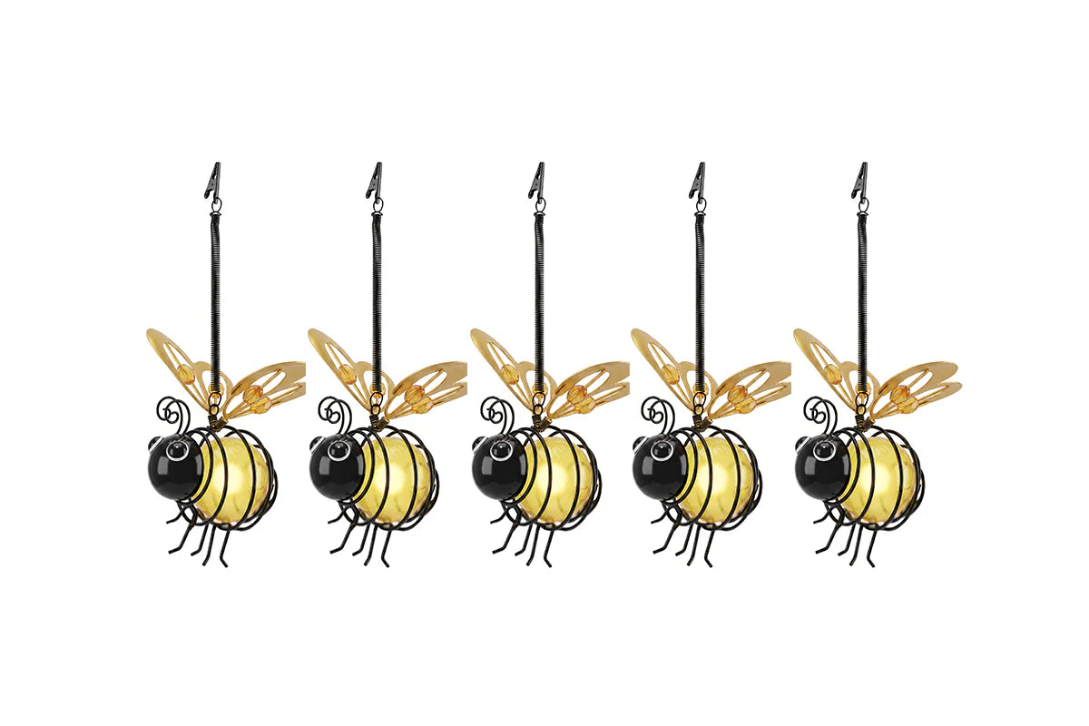 🐝 SolarBee | Solcelledrevet Hængende Bi-Lampe