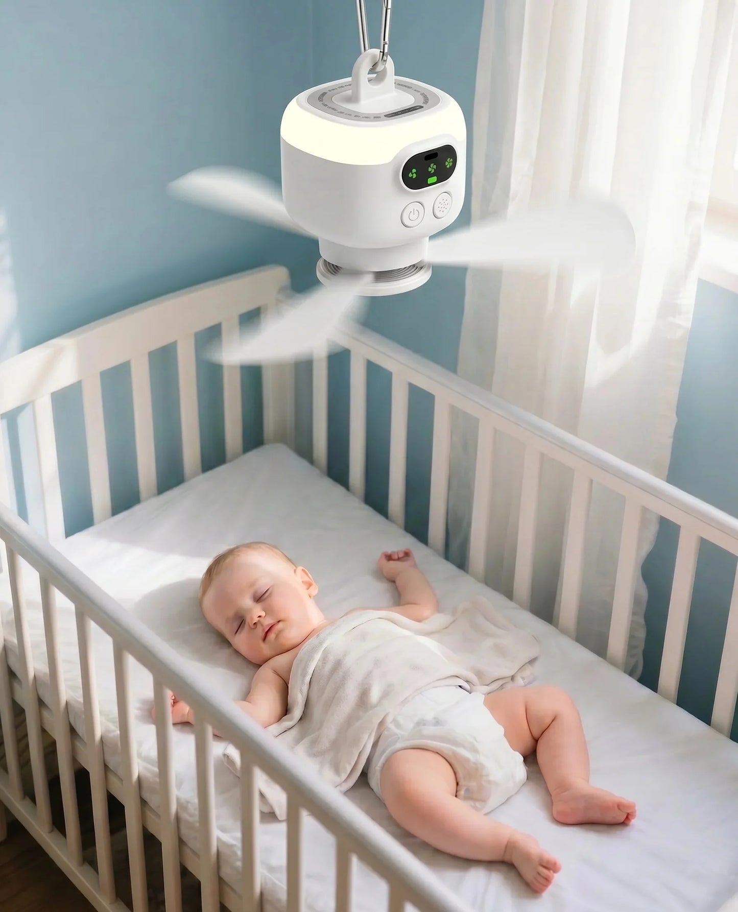 AirGlow | Genopladelig ventilator med LED-lys