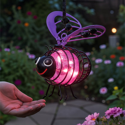 🐝 SolarBee | Solcelledrevet Hængende Bi-Lampe