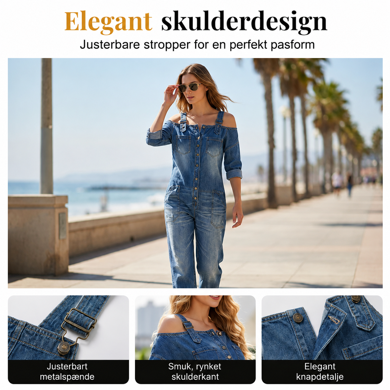 THE SÉRÈNE — Elegant jumpsuit med vide ben