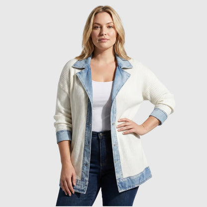 THE LIVÈNE — Strikket denimjakke