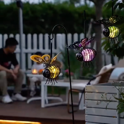 🐝 SolarBee | Solcelledrevet Hængende Bi-Lampe