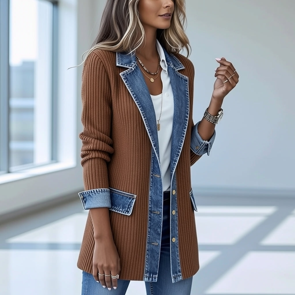 THE LIVÈNE — Strikket denimjakke
