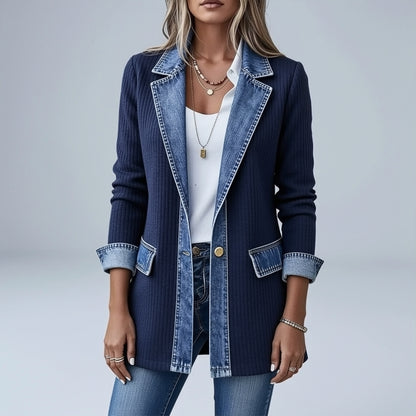 THE LIVÈNE — Strikket denimjakke