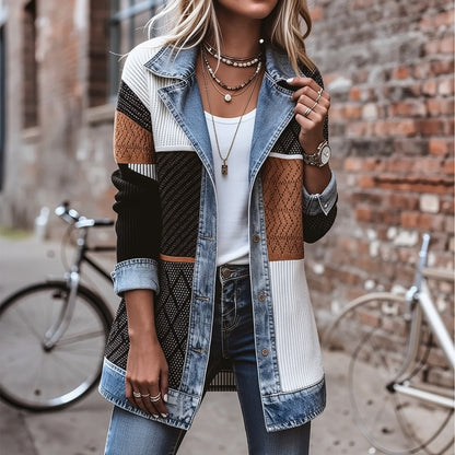 THE LIVÈNE — Strikket denimjakke